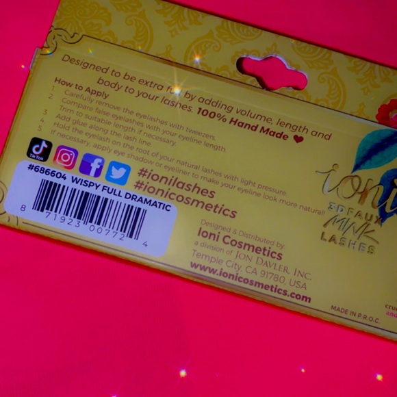 🖤 5/$25 ioni Cosmetics 3d Faux Mink Lashes  💋Wispy Full Dramatic💋 - Picture 2 of 3